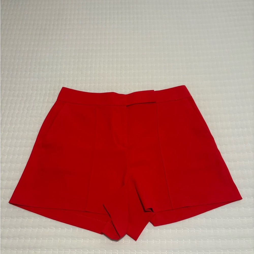 Alice + Olivia High Waist Red Women's Shorts